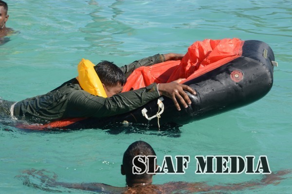 The aircrew water
survival and jungle survival training programme No 10-15 commenced on 29
Sep 15 at SLAF Station Ampara.